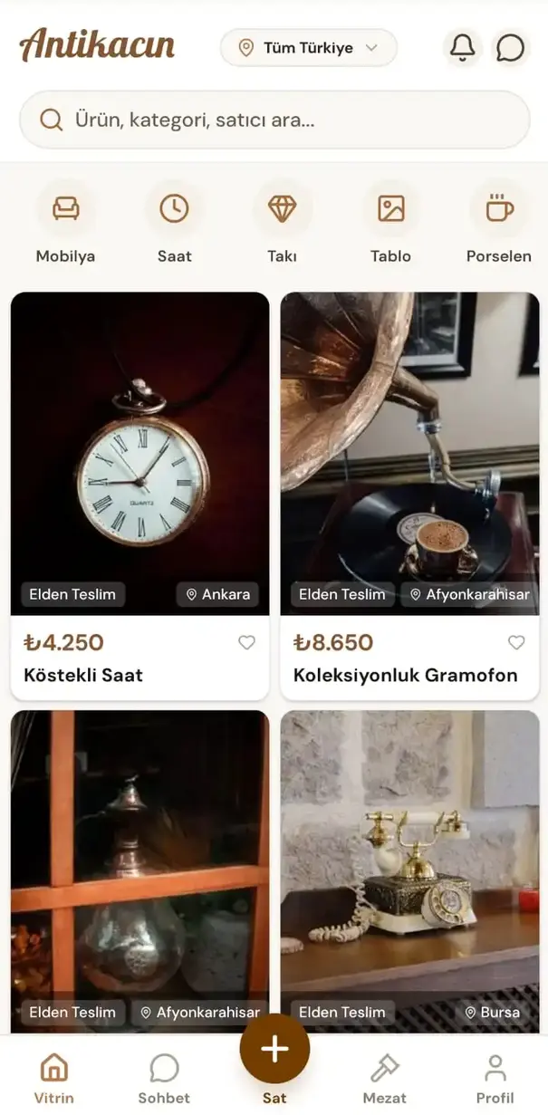 Antikacın vitrin ilanları